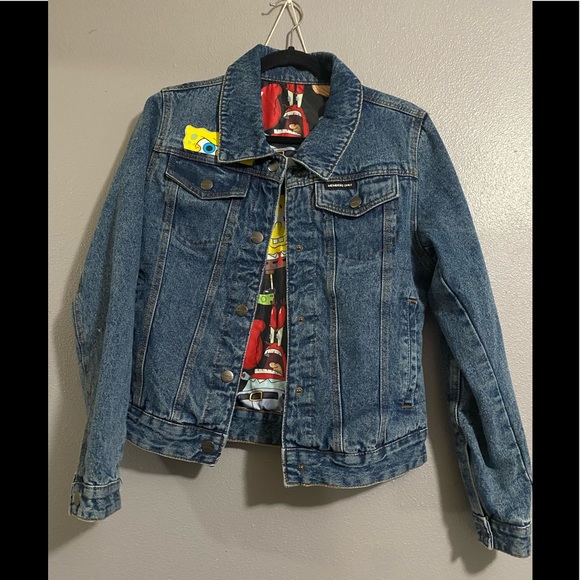 Coats | Spongebob Denim Jacket | Poshmark